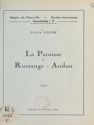 cover image of La paroisse de Russange-Audun